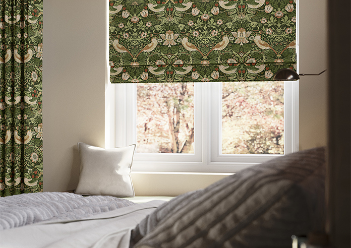 William Morris Strawberry Thief, Nettle - Roman Blind - Image 5